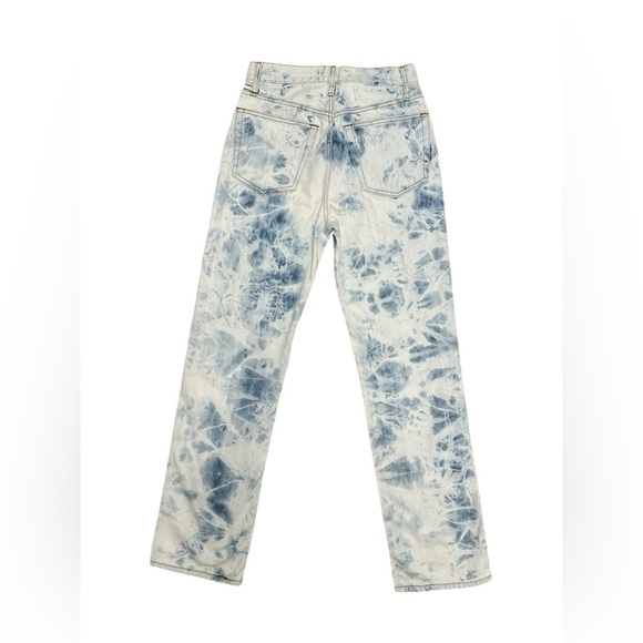 Re/Done Jeans 90s High Rise Loose Light Blue White Tie-Dye Size 25 NWT $279 MSRP - Picture 3 of 13